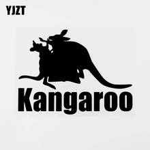 YJZT 18.5CM×13.7CM Interesting Kangaroo Animal Vinyl Car Window Sticker Decal Black/Silver 8C-0373 2024 - buy cheap