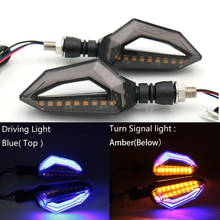 Setas e setas led para motocicleta, 2 peças, led âmbar e azul, lâmpada universal, 12v e 30 lâmpadas led