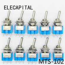 10pc/LOT Blue Mini MTS-102 3-Pin SPDT ON-ON 6A 125VAC Miniature Toggle Switches 2024 - buy cheap
