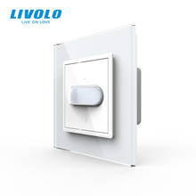 Livolo-interruptor de indução humana/touch, padrão eu, painel de vidro, luz para parede, com infravermelho, sem logotipo, para casa 2024 - compre barato
