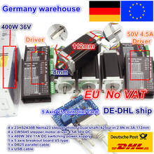 EU ship/free VAT 4 axis NEMA23 425oz-in Dual shaft stepper motor CNC controller kit&256 microstep motor driver for CNC Router 2024 - buy cheap