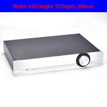 KYYSLB-carcasa de aluminio para amplificador de preamplificador, caja de amplificador de 430x70x308/350mm, con pies de perilla, DIY, 4307 2024 - compra barato