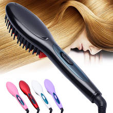 Free Shippping Ceramic Electric Hair Straightening Brush Hair Straightener Comb Girls Ladies Wet & Dry Hair Care Styling Tools 2024 - buy cheap