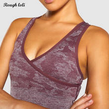 New Camo seamless sports bra high impact push up sport bra active wear women fitness top workout gym bra padded gym crop top 2024 - buy cheap