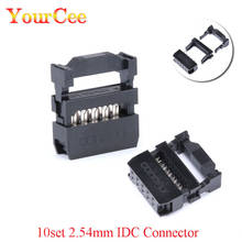 10set FC-6P FC-8P FC-10P FC-14P FC-16P To FC-40P IDC Socket 2x5 Pin Dual Row Pitch 2.54mm IDC Connector 10-pin cable socket 2024 - buy cheap