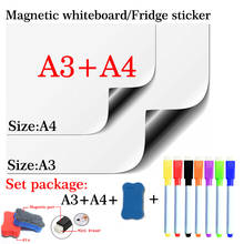 A3+A4 Set Package Magnetic Whiteboard Soft Home Office Kitchen Magnet Dry Erase White Board Flexible Pad Fridge Sticker 2024 - buy cheap
