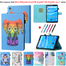 Case for Lenovo Tab M10 HD 2nd Gen Owl Tower Painted Flip Stand for Funda Tablet Lenovo Tab M10 HD TB X306X TB-X306F Cover Gift 2024 - buy cheap