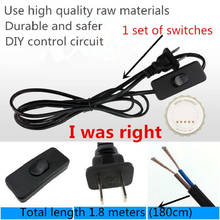 1 set of button switch with plug 303 rocker button switch table lamp switch with wire DIY switch controller household appliances 2024 - buy cheap