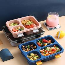 Fiambrera rectangular portátil de gran capacidad a prueba de fugas, contenedor de comida, caja de almuerzo para la escuela, picnic, camping, 3/4 cuadrículas 2024 - compra barato