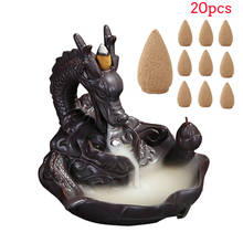 20pc Porcelain Backflow Ceramic Incense Burner Holder Buddhist  Home Decor Incense Porcelain Smoke Waterfall Aromatherapy Censer 2024 - buy cheap