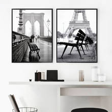 Wall Art HD Prints Home View Eiffel Tower Decor Chair Street Poster Pictures Canvas Paintings For Living Room No Frame Artwork 2024 - buy cheap