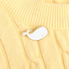 Cartoon Simple White Little Whale Enamel Pins Custom Mini Badge for Denim Jeans Lapel Pins Jewelry Gifts Brooches for Kids 2024 - buy cheap