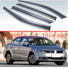 For VW Jetta MK5 VENTO BORA 2009 2010 2011 2012 Plastic Exterior Visor Vent Shades Window Sun Rain Guard Deflector 4pcs 2024 - buy cheap