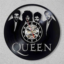 Queen Rock Band настенные часы современный дизайн Музыкальная Тема классические часы с виниловой пластинкой настенные часы искусство домашнего декора подарки для музыканта 2024 - купить недорого