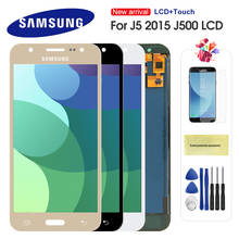 Pantalla LCD táctil para Samsung Galaxy J5 2015 J500 J500F J500FN J500M J500H, digitalizador con marco que puede ajustar el brillo 2024 - compra barato