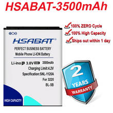 HSABAT 3200mAh BL-5B BL 5B аккумулятор для Nokia 3230 5070 5140 5140i 5200 5300 5500 6020 BL-5B 2024 - купить недорого
