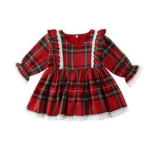 1-6Years Toddler Kid Baby Girl Long Sleeve Pageant Lace Tutu Dress Princess Clothes