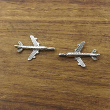10pcs Charms airplane plane 24*15mm Tibetan Silver Plated Pendants Antique Jewelry Making DIY Handmade Craft 2024 - buy cheap