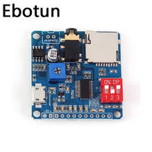 Módulo amplificador de reproducción de voz para Arduino, reproductor de música MP3, tarjeta SD/TF integrada, UART, disparador de E/S, Clase D, 5W 2024 - compra barato