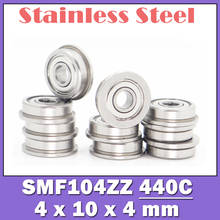 SMF104ZZ Flange Bearing 4*10*4 mm ( 10 PCS ) Double Shielded Stainless Steel Flanged SMF104 Z ZZ Ball Bearings SMF104Z MF104 ZZ 2024 - buy cheap