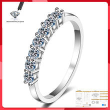 925 Sterling Silver Moissanite Ring 0.28ct 0.7ct  Round Moissanite Diamond Solitaire Engagement Rings For Women 2024 - buy cheap