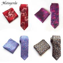 Vintage Style Man Tie Pocket Square Hanky Set Jacquard Flower Paisley Necktie Handkerchief Suit Wedding Neckwear Formal Gravata 2024 - buy cheap