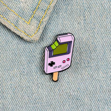 Popsicle Game Consoles Enamel Brooches Ice cream Lapel Pins Denim jackets Backpack Badges Creative Funny jewelry Gift for Friend 2024 - buy cheap