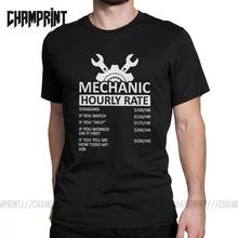 Мужская футболка Mechanic со скоростью вращения за час, забавная футболка с инженерной фиксацией автомобиля, футболка с коротким рукавом и круглым вырезом, футболка из чистого хлопка, идея для подарка, топы 2023 - купить недорого