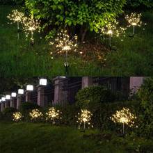 Luces LED solares de fuegos artificiales para exteriores, guirnalda de hadas a prueba de agua, 90/150 LED, cadena de luz para jardín, césped, calle, decoración navideña 2024 - compra barato