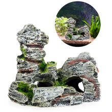 mountain View Aquarium Rock Cave Tree Bridge Fish Tank Ornament Decoration Decor 2024 - buy cheap