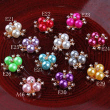 Botones de diamantes de imitación para ropa, adornos de color rosa, rojo, blanco y marfil de 20mm, 50 piezas 2024 - compra barato