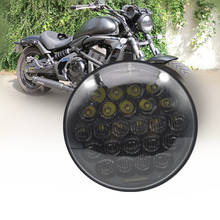 Faro delantero para motocicleta, Luz Led DRL de proyección Halo para Harley Sportster XL 3/4 5,75 1200 Dyna Glide Fat Bob Street Bob, 5-883" 2024 - compra barato