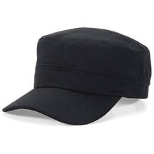 Boné de beisebol, chapéu do exército, moda masculina e feminina, chapéu de sol, cadete, boné com aba, viseira, preto, azul marinho, café 2024 - compre barato