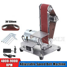 Small Electric Abrasive Belt Machine Sander Belt Grinder Polisher Vertical Sharpener Grinding Machine Woodworking Tools Home DIY 2024 - buy cheap