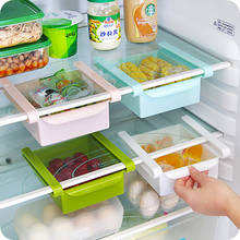 Caixa de armazenamento de refrigerador, cor sólida, tipo gaveta, armazenamento fresco, camada de divisória, rack de armazenamento, ferramenta de cozinha 2024 - compre barato