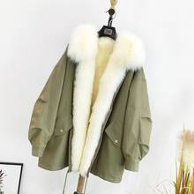 Luck A Winter Down Jacket Faux Fox Fur Hooded Parkas Warm Thickness Adjustable Waist Snow Overcoat Natural Fur Collar Coat 2024 - buy cheap