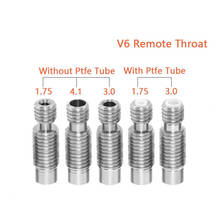 Tubo Bowden de garganta V6, rosca de larga distancia para filamento 3D de 1,75mm y 3,0mm, pieza completa, diámetro de 4,1mm 2024 - compra barato