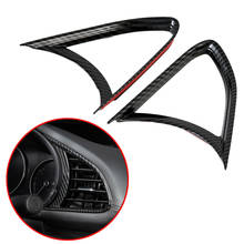 For Mazda 3 Axela 2019 2020 2021 Carbon Fiber Front Side Air Conditioning Vent Outlet Cover Molding Frame Trim Black 2024 - buy cheap