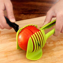 Rebanador de tomate para cocina, soporte para cortador de frutas, utensilio de pastelería, pinza de agarre para pastel, rebanador de limón, accesorios de cocina 2024 - compra barato