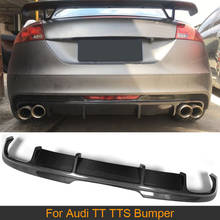 Car Rear Bumper Diffuser Lip Spoiler for Audi TTS Bumper 2008 - 2014 TT 2013 2014 Rear Bumper Diffuser Lip Spoiler Carbon Fiber 2024 - buy cheap