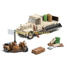  266pcs military ww2 japan 180 truck motorcycle 3  building blocks Toy 2024 - buy cheap