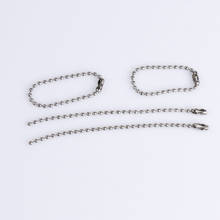 20pcs/lot 304 Stainless Steel 2.4mm Round Ball Beaded Chain Connector 10 12 15 20cm Length for DIY Dog Tag Jewelry Findings 2024 - buy cheap