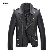New Arrival Leather & Suede Jackets men Motorcycles Jackets Fashion Men PU Leather coat male chaqueta cuero hombre 2024 - buy cheap