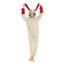 Plus Red rabbit Animal Onesies Adults Teenagers Women Pijama Pajamas Funny Fleece Warm Soft Sleepwear Overall Onepiece Jumpsuit 2024 - buy cheap