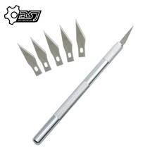 Kit de tiras de bisturí de Metal antideslizante, Kit de cuchillas de corte, 5 cuchillas, PCB para teléfono móvil, herramientas de reparación DIY 2024 - compra barato