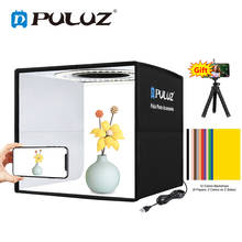 PULUZ-caja de luz plegable para estudio de fotografía, kit de tienda de fotografía, 6 papeles de fondo, 12 colores, 25cm 2024 - compra barato