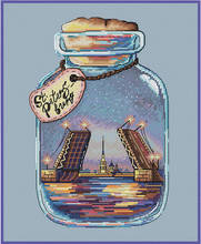 scenery in the bottle  Cross Stitch Kit Package Greeting Needlework Counted Cross-Stitching Kits  Counted Cross stich 2024 - buy cheap