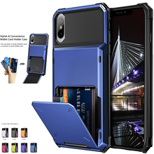 Capa estilo armadura para iphone, capa com abertura de cartões para os modelos se 2020 se 2 x xs max xr xs max x 10 xs e xsmax funda 2024 - compre barato