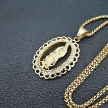 Fashion Exquisite Catholic Hollow Virgin Mary Metal Amulet Pendant Necklace for Women Religious Style Prayer Jewelry Gift 2024 - buy cheap