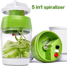 Handheld Vegetable Spiralizer Peeler Spiral Cutter 5 In 1 Zucchini Noodle Spaghetti Salad Maker Portable Cucumber Carrot Slicer 2024 - buy cheap